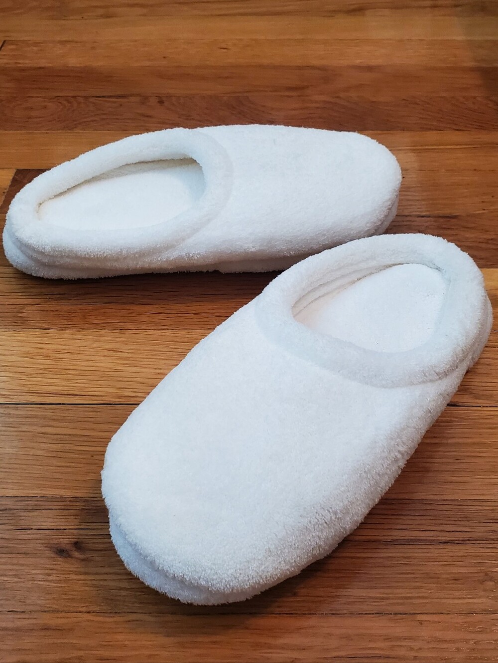 White Plush Slippers
